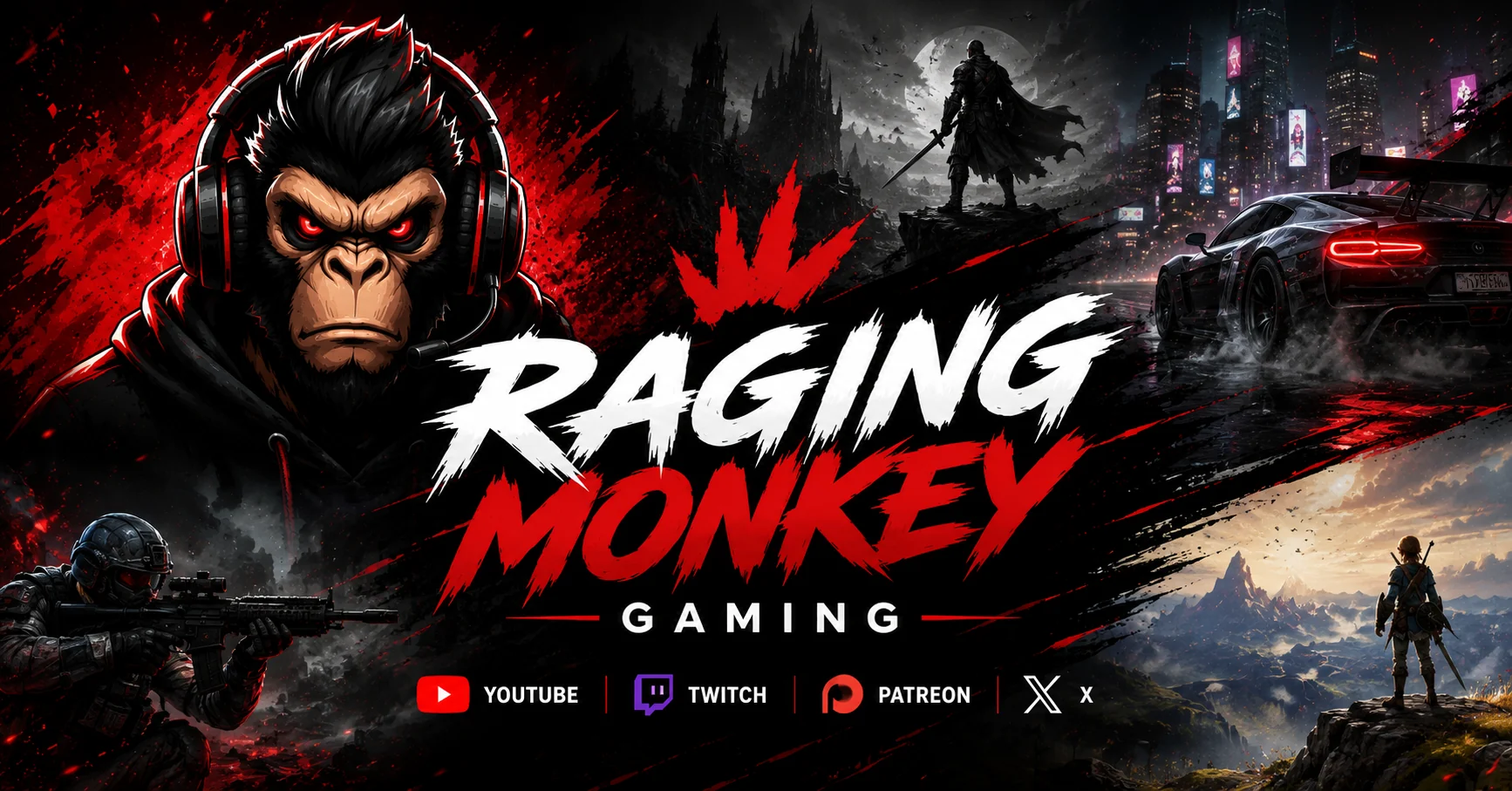 RagingMonkey Gaming contact art